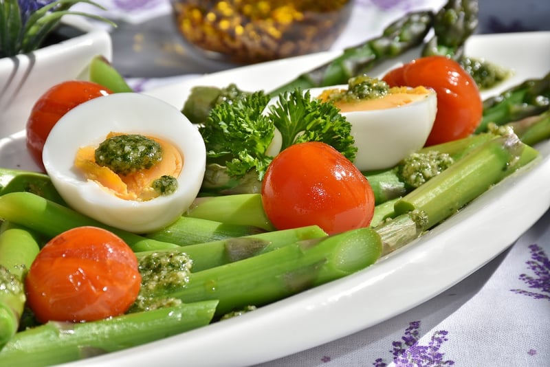 Asparagus in a garden